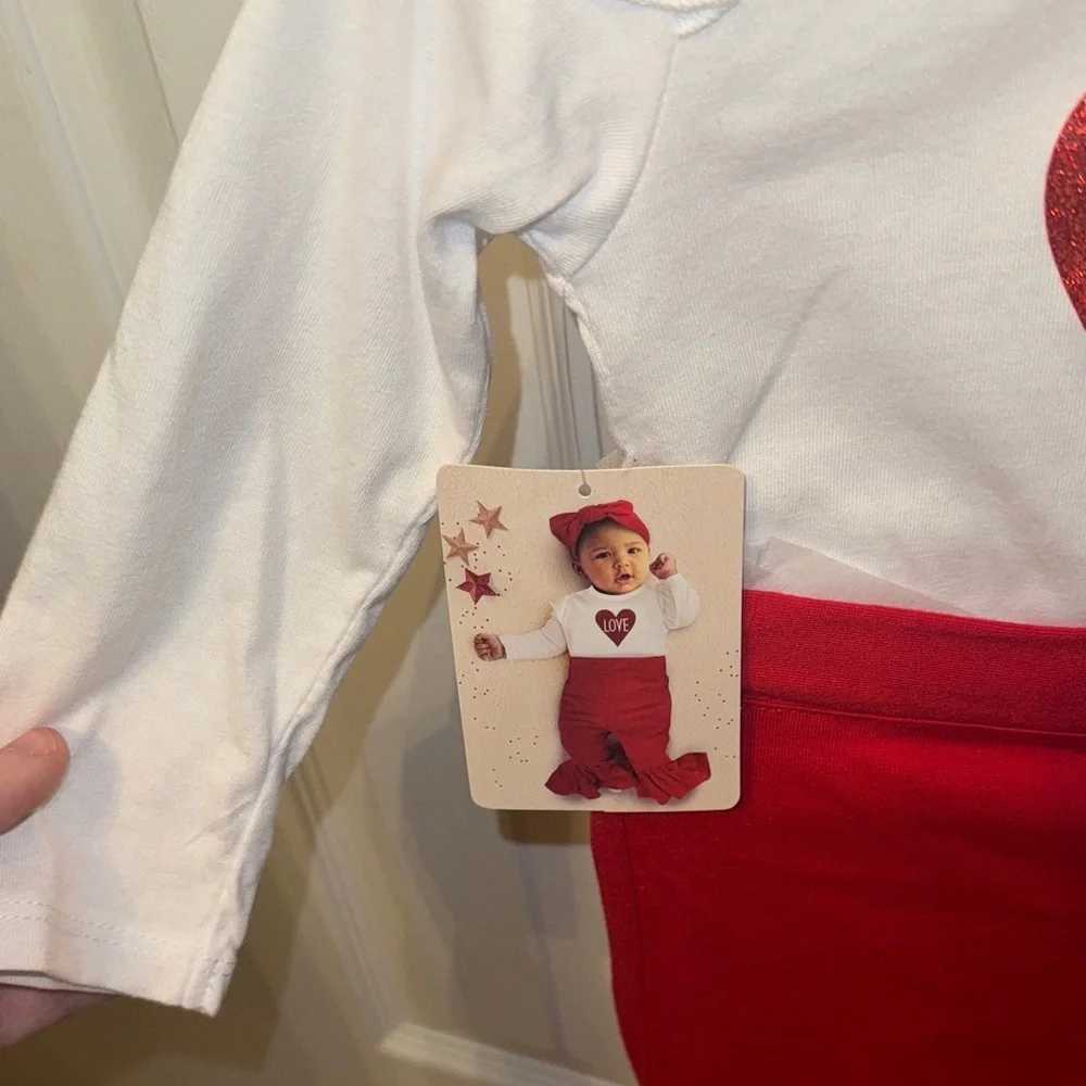 Baby Essentials Red and White Love Set